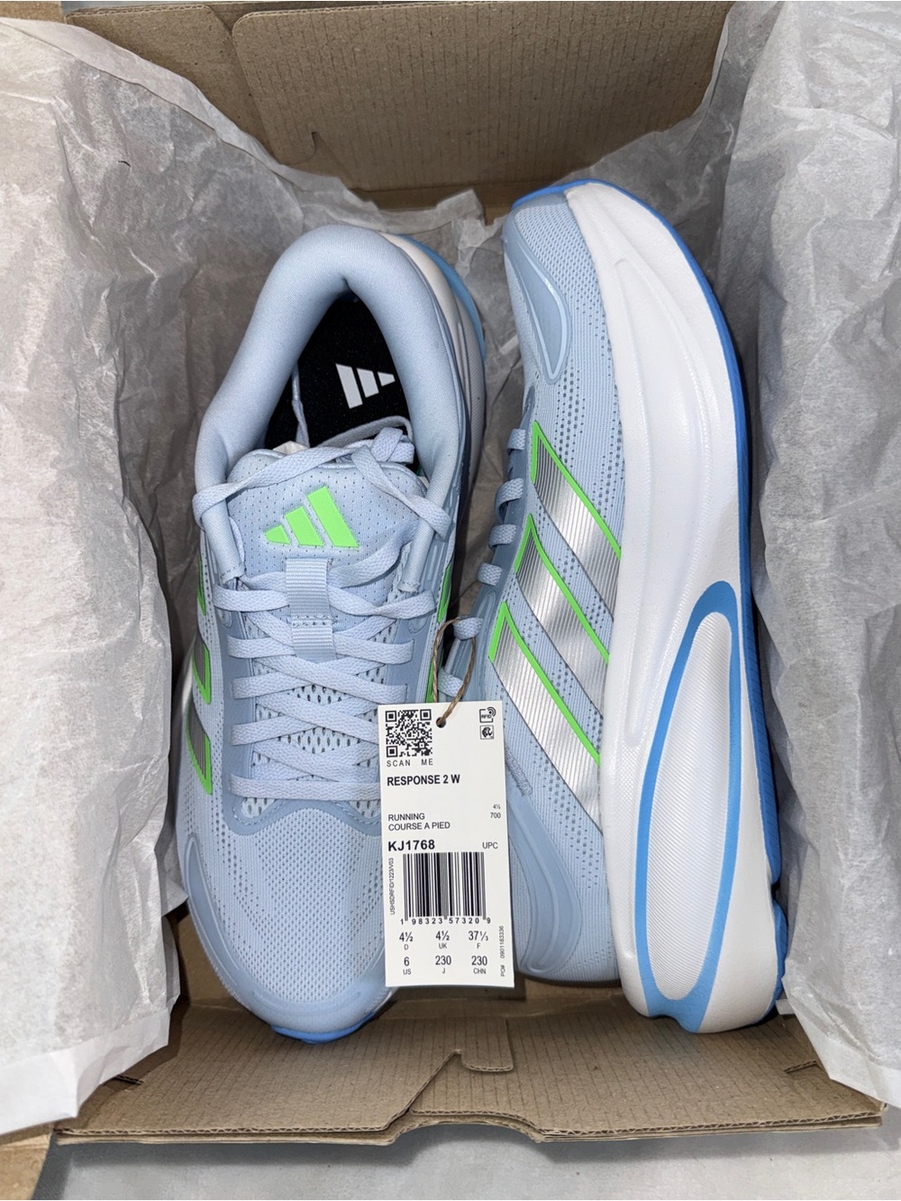 Adidas light Blue Response 2 W #KJ1768 W6 nwt - Picture 3 of 15